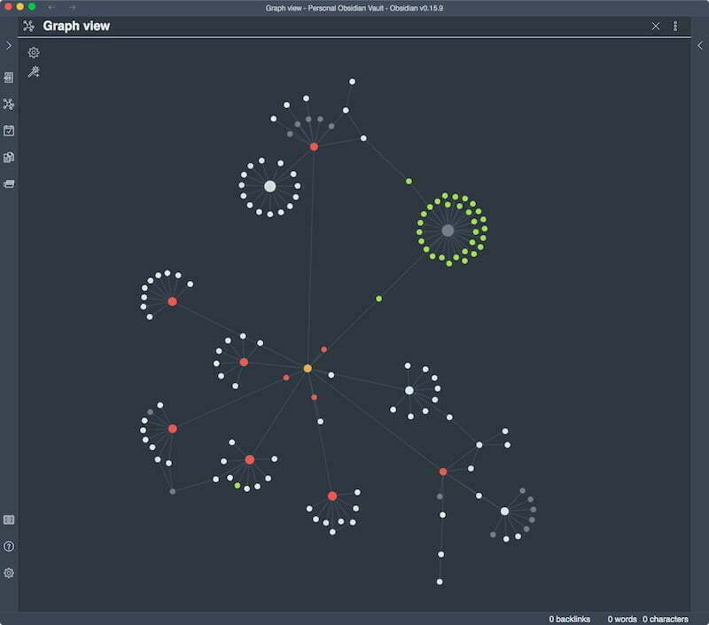 graph view of obsidian vault